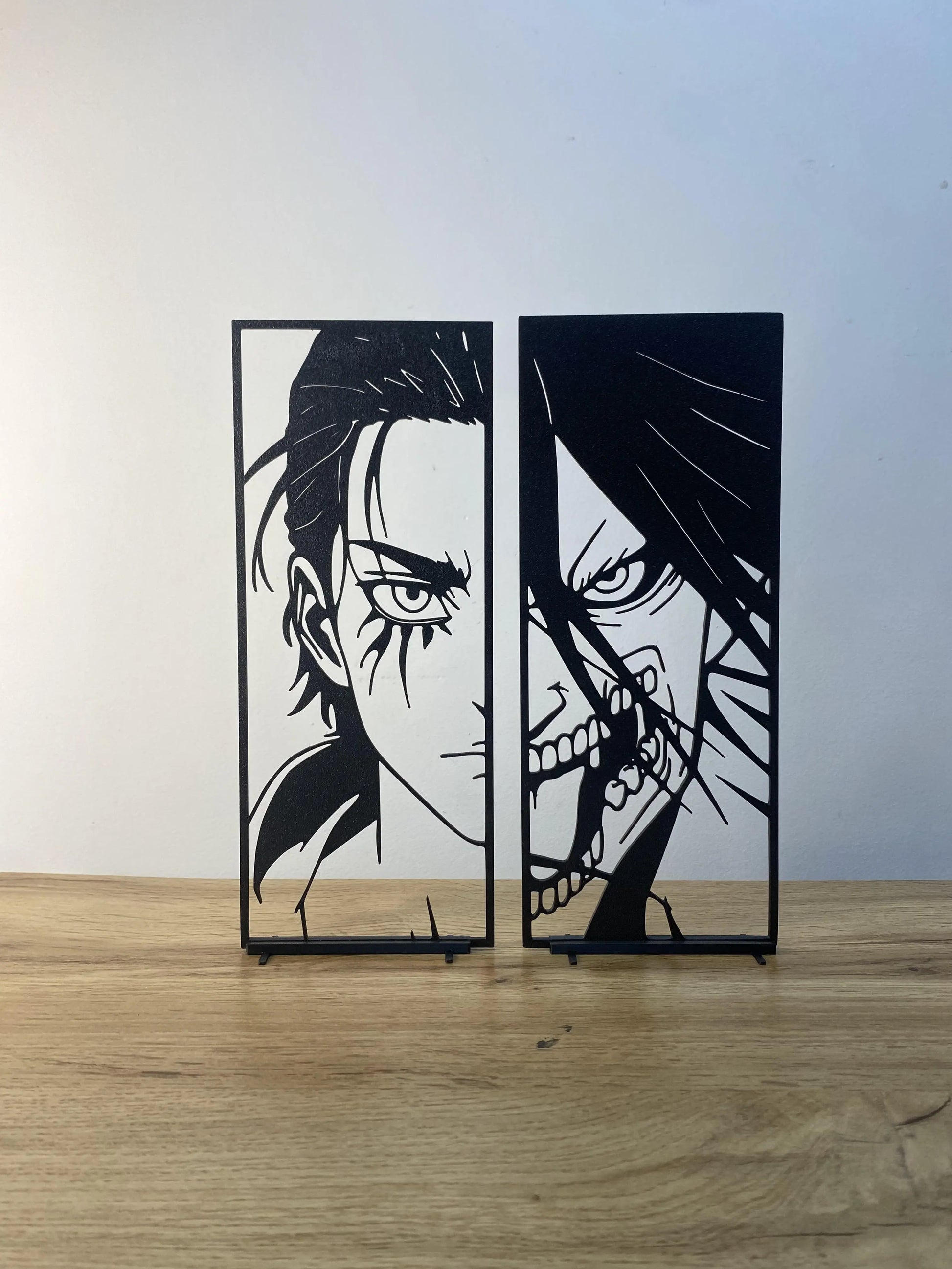 Créations minimalistes :  Eren Jäger et Titan Assaillant (SNK). - GMBT3D