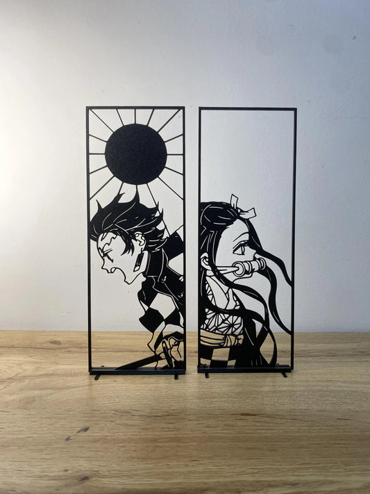 Créations minimalistes : Nezuko et Tanjiro (Demon Slayer) - GMBT3D