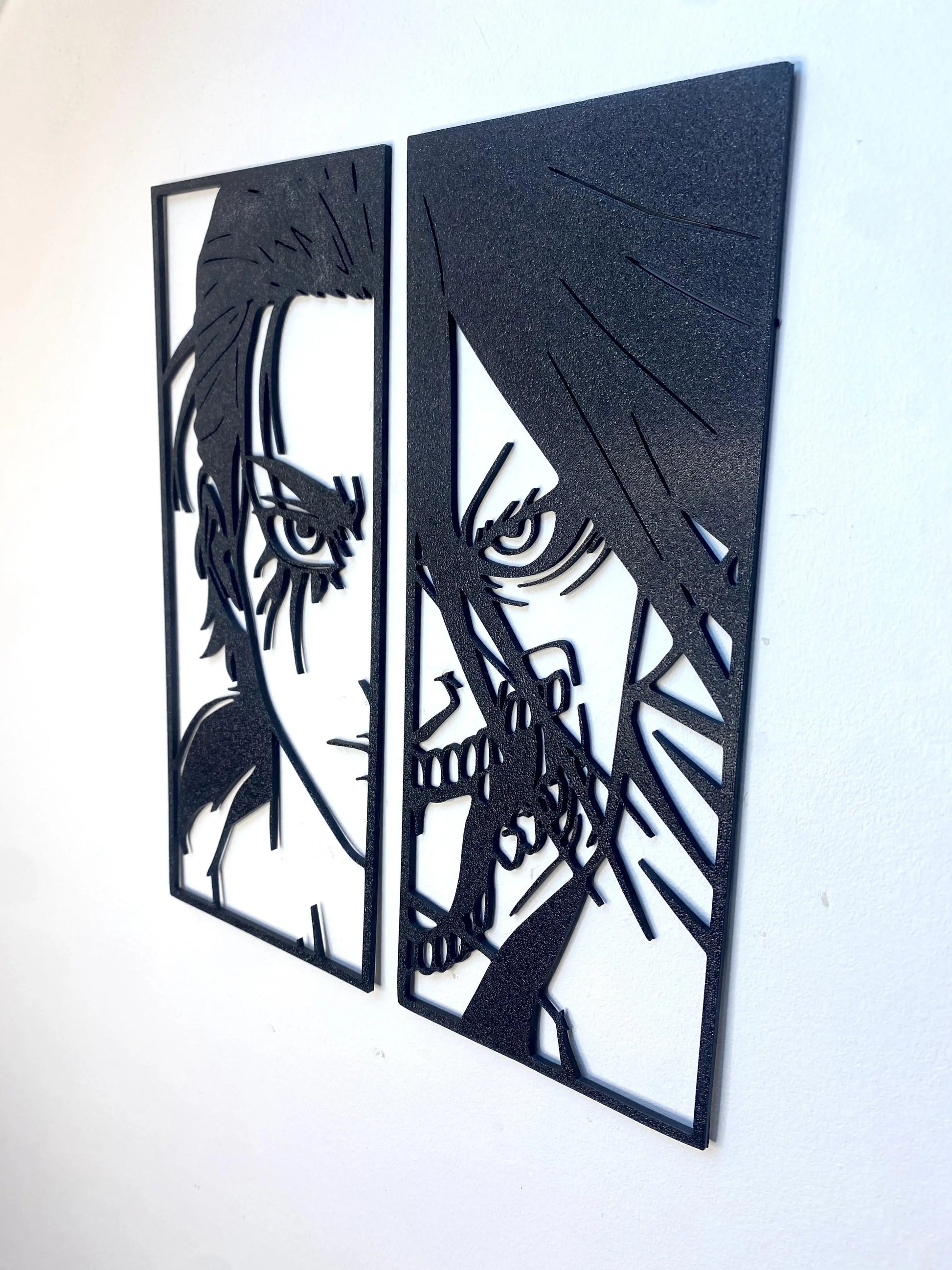 Créations minimalistes :  Eren Jäger et Titan Assaillant (SNK). - GMBT3D