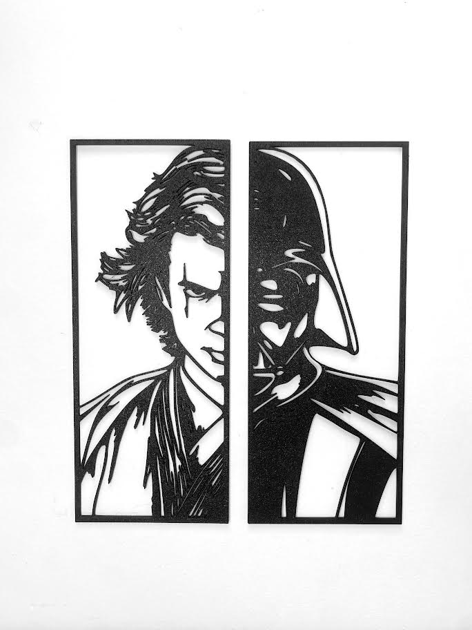 Décorations minimalistes :  Anakin Skywalker et Dark Vador (Star Wars) - GMBT3D