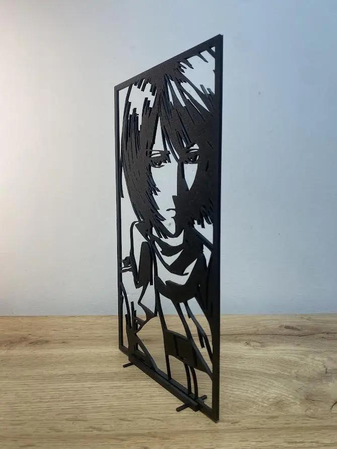 Décoration minimaliste : Mikasa Ackerman (L'attaque des Titans : SNK) - GMBT3D