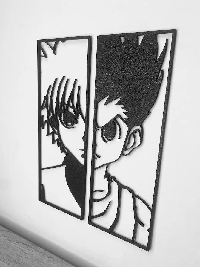 Duo de décorations Gon et Kirua (HunterxHunter) GMBT3D