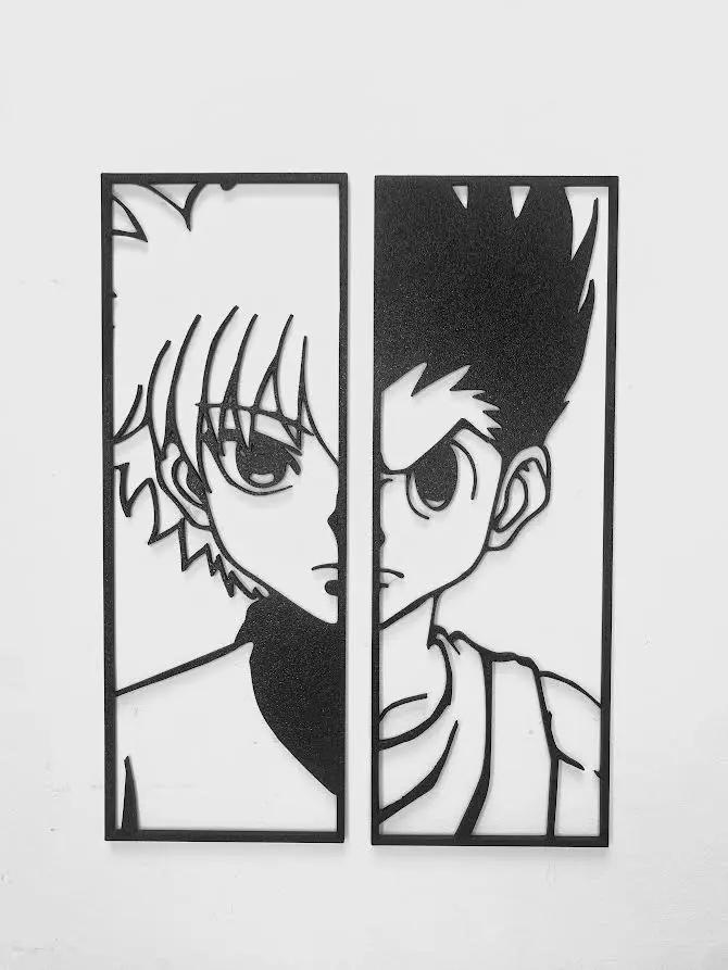Duo de décorations Gon et Kirua (HunterxHunter) GMBT3D