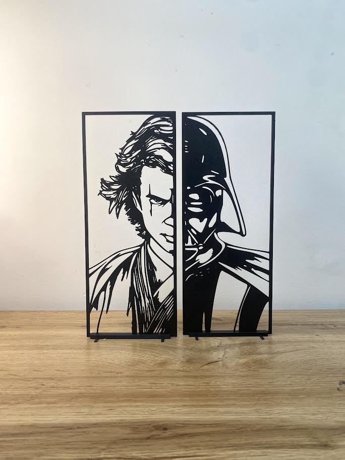 Décorations minimalistes :  Anakin Skywalker et Dark Vador (Star Wars) - GMBT3D