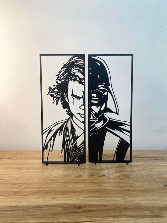 Décorations minimalistes :  Anakin Skywalker et Dark Vador (Star Wars) - GMBT3D