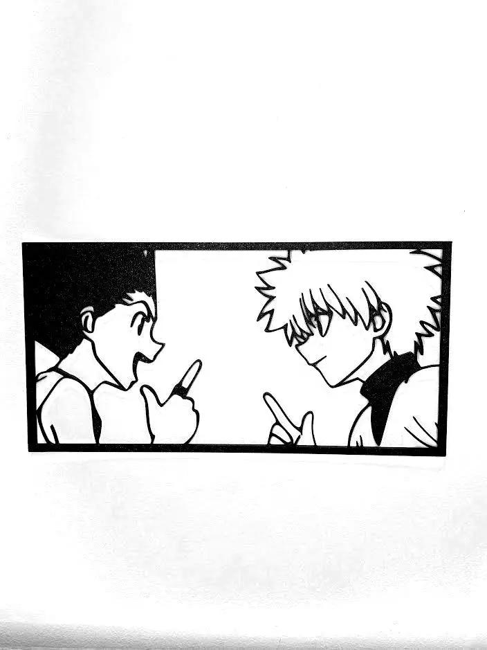 Décoration minimaliste : Kirua et Gon (HunterxHunter) - GMBT3D
