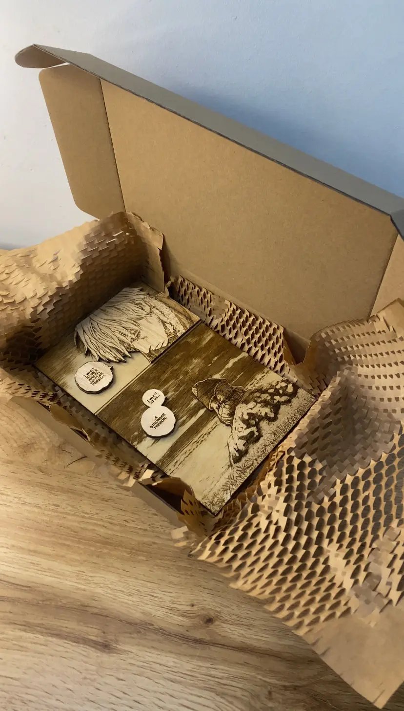 Gravure sur bois Vinland Saga - Thorfinn « I want to be a stronger person » Bois et Traits